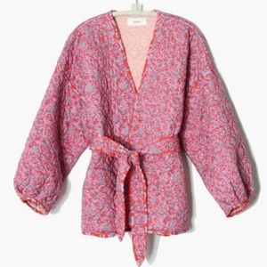 Xirena Keaton quilted jacket in pink stamp XS